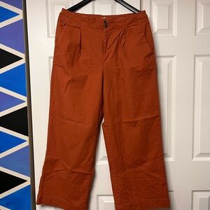Rust Orange Wide-Leg Pants
